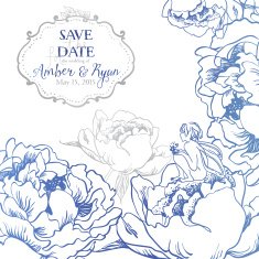 Romantic invitation card with Flowers and cute little Fairy N3