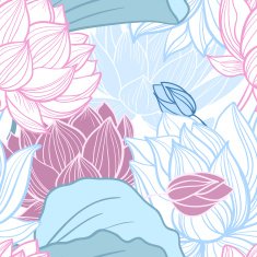 Lotus seamless pattern
