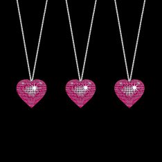 pink disco hearts