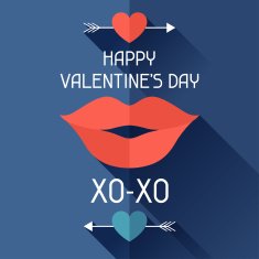 Happy Valentine's illustration in flat style N21