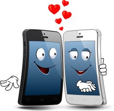 Smartphone Characters EPS 10 (EPS 8 is also available) N2