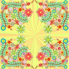 Modern invitation card on color background with borders N2
