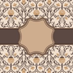 Vintage vector flower frame N158