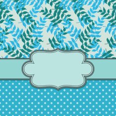 Vintage vector flower frame N159