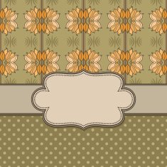 Vintage vector flower frame N160