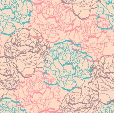 Floral ornamental seamless