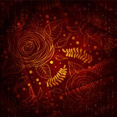 Vintage red brown floral background N3