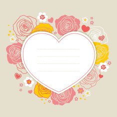 Floral frame with roses N9
