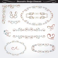 Collection of decorative design elements 2