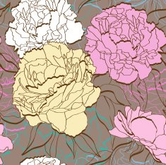 Peonies seamless