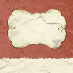 Golden vintage banner on grunge paper
