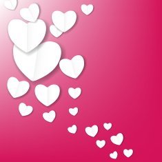 Valentines Day Paper Heart Backgroung Vector Illustration N12