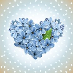 Heart from flowers of a lilac N3