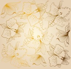 Vintage background with flowers Vector N7