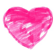 Pink Felt Pen Heart N3