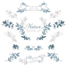 Set of floral elements N16