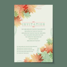 Beautiful vintage invitation cards layouts N79