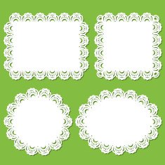 Doily And Frame Set (Green)