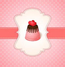 Vintage valentine vector invitation card