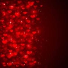 Red blurry hearts