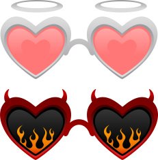 glasses of angel and evil N2