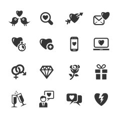 Basic - Love and Dating icons