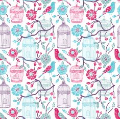 Birdcages seamless pattern N12