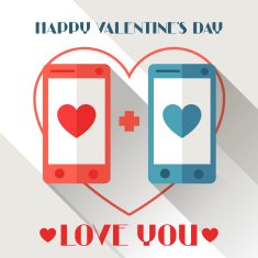 Happy Valentine's illustration in flat style N22