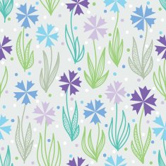 Seamless pattern with cornflowers N9