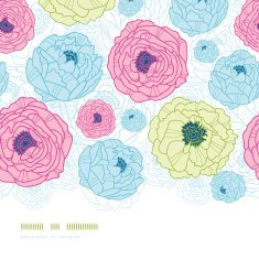 Lovely flowers vertical seamless pattern background