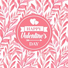 Vector watercolor postcard Valentine's Day Seamless pattern N2