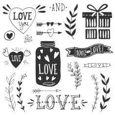 Valentine's Day Design Elements N38