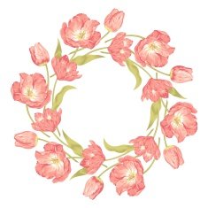 red tulips wreath