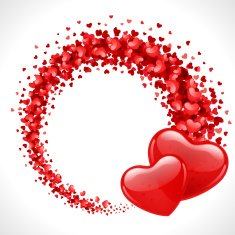 Valentine's day background with two hearts N2