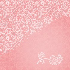Vintage greeting card with floral motifs in east style N11