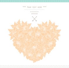 Beautiful heart with flowers in vector Hand drawn vector illustration N3