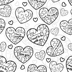 Seamless pattern of hearts N68