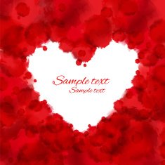 Holiday Valentine's day card with frame heart