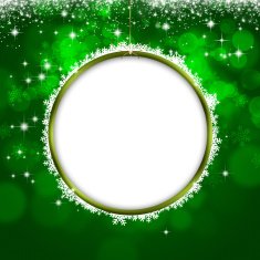 Holiday Green Xmas Greeting Card