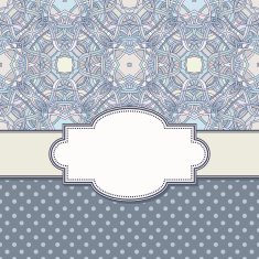 Vintage vector flower frame N164