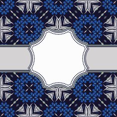 Vintage vector flower frame N166