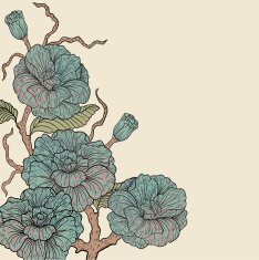 backgroun with blue flowers N2