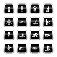 Supergloss Black Icons - Erotic Positions