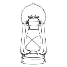 Antique Old Kerosene Lamp