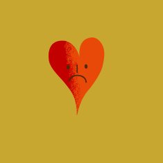 Unhealthy heart (vector & 300dpi jpg)