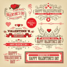 Valentine's day label set N3