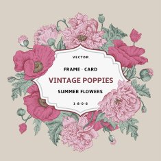 Vintage Floral Frame N34