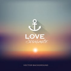 summer sunset blurry background vector illustration
