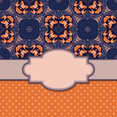 Vintage vector flower frame N169