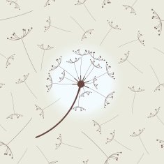 Dandelions Seamless Background N3
